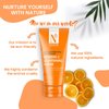 NutriGlow Advanced Organics Vitamin C Lightening Scrub for Exfoliation, Acne Control with Orange Peel Sensitive, Dry, Oily Skin, 3.5Oz