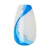 KISS imPRESS No Glue Mani Press On Nails, Design, Mesmerize', Blue, Medium Size, Coffin Shape, Includes 30 Nails, Prep Pad, Instructions Sheet, 1 Manicure Stick, 1 Mini File