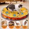 Giociv Interactive Cat Toys Ball Fast Rolling in Pouch, Motion Activate Chirping Cat Toy Hide and Seek Mouse Catching Game (Halloween Party)