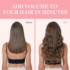 GOO GOO Clip in Hair Extensions Real Human Hair, 16inch 120g 7Pcs, 5 Light Ash Brown, Remy Human Hair Extensions Clip ins for Women, Natural Human Hair
