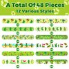 YYMYMGJ 48 PCS Funny Pickle Slap Bracelets Party Favors, Pickle Wristbands Bracelets Goodie Bag Fillers for Pickle Birthday Party Decorations Supplies for Kids Adults Boys Girls Classroom Rewards