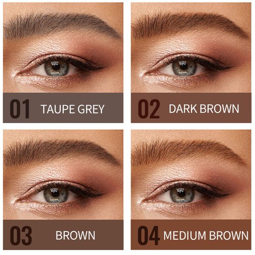 Erinde Waterproof Tinted Brow Gel, Long-lasting Eyebrow Shaping Makeup Gel, Liquid Thickening Brow Mascara, Smudge-Resistant, Flake-Resistant, Volumizing Enhance Brow Mascara, 02 Dark Brown