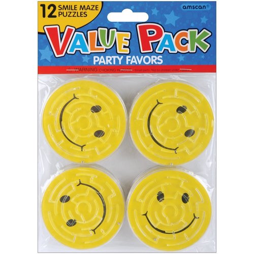 Amscan Party Favors 12/Pkg-Smile Maze Puzzles