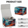 Strong Magnet Card Case Deck Box Mtg Card Box Playing Card Box Magic Deck Box Tcg Up to 200 Cards Creative Pattern Trading Card Storage Box for Collectible Card Games, Dragon Flies Against The Fire