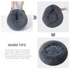 CEVICOLZE Small Cat Bed for Indoor Cats, Self-Warming Donut Kitty Bed for Small Cats Keeping Warm, Washable Pet Bed with Anti Slip Base, 20‘’ Darkgrey