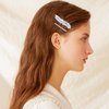WHAVEL Hair Clips, 4Pcs Rhinestone Hair Pins for Women, Silver Bridal Barrettes, Wedding Hair Accessories for Bride Bridesmaid