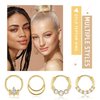 Zankulas Gold Septum Ring 16g Cute Septum Nose Rings Septum Daith Piercing Jewelry Septum Clicker