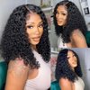 ISEE Wear and Go Glueless Wigs Human Hair Pre Plucked Deep Wave Bob Wig Human Hair Lace Front Wigs for Women Upgraded No Glue Pre Cut 4x4 Lace Closure Glueless Wigs for Black Women Human Hair 14 Inch