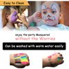 6 Pcs Glow in The Light Body Face Paint, Face Painting Kit, UV Crayon Kit Fluorescent Body Paints for Adults for Birthday Party Halloween Masquerade Makeup Outdoor for Kids