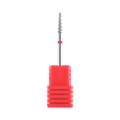 NMKL38 Tornado Flame Diamond Nail Drill Bit 3/32" Manicure Cutters Rotary Burr Drill Accessories Spiral Nail Mills Tool (C-F)