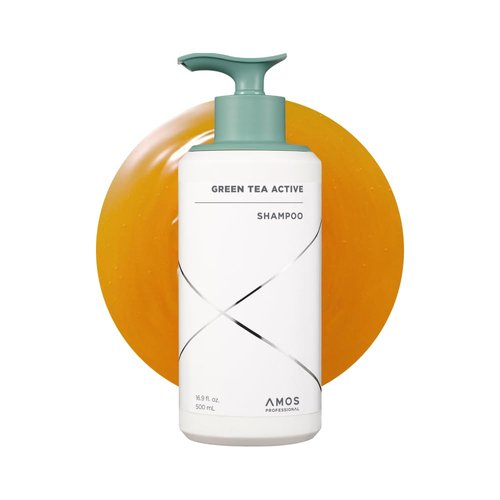 AMOS PROFESSIONAL Green Tea Active Shampoo l Anti-Aging for Fine, Thinning Hair | Protects Scalp ...