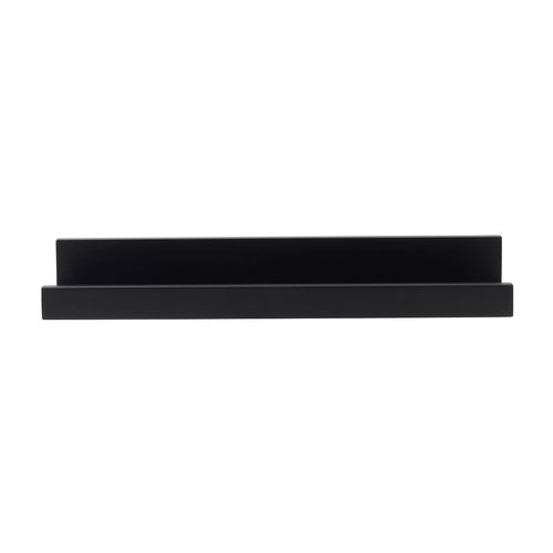MELANNCO Floating MDF Photo Ledge for Bedroom, Living Room, Bathroom, Kitchen, Nursery, Set of 2, 14-Inch, Black