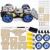 LK COKOINO for Arduino Robot Car Kit, 4WD Smart Robot Car Chassis Kit with Motors, Wheels and Battery Case for Arduino R3 R4/ Leonardo/Raspberry Pi 5/4B/3B+/3B/2B/1B+ Robot Building