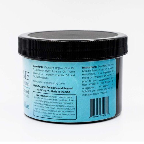 Biome and Beyond Ozonated Olive Oil Suppositories Infused with Essential Oils