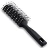 Vented Styling Brush with Ball-Tipped Bristles for Blow Drying Wet, Short, Curly, or Straight Hair for Men and Women (Black)