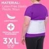 BraceAbility Plus Size Women's Back Brace for Female Lower Back Pain - XXXL Ladies Soft White Elastic Lumbar Compression Obesity Support Belt Girdle is Discreet Under Clothes (3XL)