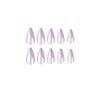 24 Pcs Purple Press on Nails Short Almond - MINGCHUN Summer Aurora Fake Nails Press ons French Nail Art Tips with Glitter Design Full Cover Acrylic False Nails Glue on Nails Stick on Nails Kit