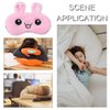 JIALWSJWAN 2 Pcs Cartoon Rabbit Sleep Eye Masks Blackout Sleep Masks Plush Sleeping Masks for Travel, Sleeping, Shift Work, Lunch Break