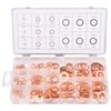 Toolwiz 150PCS 15 Sizes Copper Metric Sealing Washers Assortment Set Flat Ring Sump Plug Oil Seal Gasket Sealing Washers Crush Washer Assortment M5/6/7/8/10/10.5/11/12/12.5/14/15/16/16.5/17.5