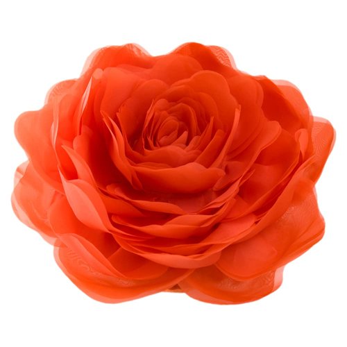 JWH Stereo Flower Throw Pillow Covers Aesthetic Decorative Floral Accent Pillow Cases Round Cushion Handmade Pillowcase for Bedroom Bed Couch Chair Office 14 Inch Orange