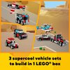 LEGO Creator 3 in 1 Flatbed Truck with Helicopter Toy, Transforms from Flatbed Truck Toy to Propeller Plane to Hot Rod and SUV Car Toys, Gift Idea for Boys and Girls Ages 7 Years Old and Up, 31146