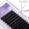 NATUHANA YY Eyelash Extension 0.07mm D Curl 8-14mm Mixed Makeup Tray Lash Supplies Premade Fans Y Shape Volume Lash 12Raws/Case Premium Faux Mink False Lash Extensions (8-14 MIX, black ;0.07 D)