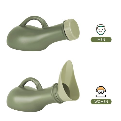 OUTFANDIA Female Urinal Spill Proof 1000ML- Urinal for Women & Men - Unisex Pee Funnel - Portable Women's Urinal - Sturdy Female Urination Device for Car Travel, Road Trip Essentials