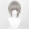Short Grey Wig for Trailblazer Cosplay, Heat-resistant Synthetic Fluffy Hair Wig + Wig Cap for Game Honkai Star Rail