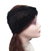 Oyabridal Thin Black Stretch Lace Headband for Women 7.2'' Wide Lace Elastic Headbands for Women
