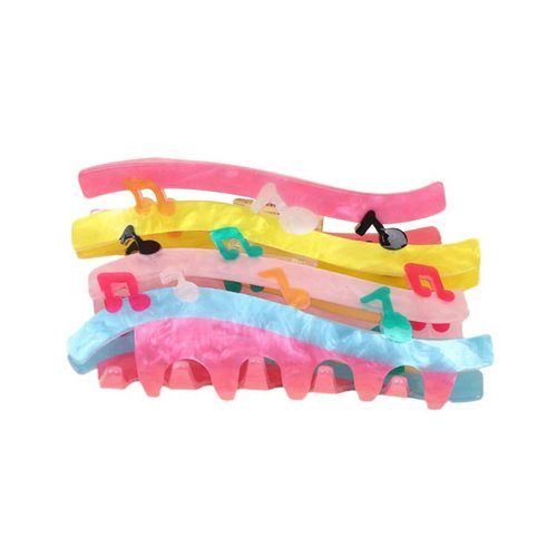 Clip Sugar Cartoon Music Note Hair Clip,Acrylic Hair Clip,Small Claw Clip for Women