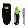 HME Folding Saw Combo Pack - Hand Saw with Hand Protector, 5" Wood Blade & 5" Bone Blade for Hunting Camping, Backpacking