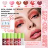 6 Colors Lip Oil Set,Big Brush Head Lip Glow Oil,Moisturizing Shiny Lip Plumping Lip Gloss Oil,Non-sticky Long Lasting Hydrating Tinted Lip Oil for Women