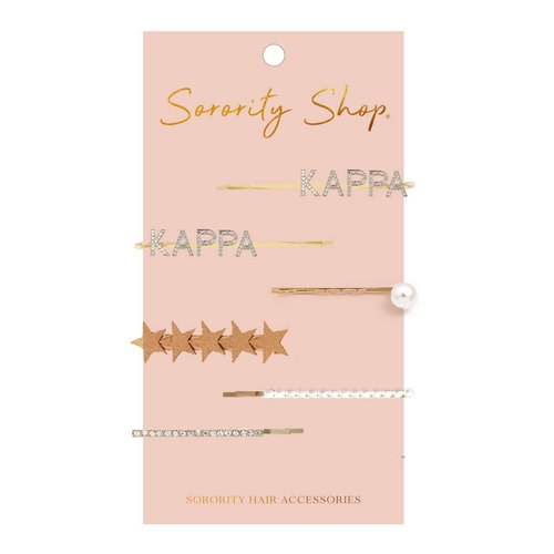 Kappa Kappa Gamma - Sorority Hair Clips - 6/pack