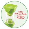 hand2mind Green Jumbo Sand Timers, 2 Minute Sand Timer, Hourglass Sand Timer with Soft Rubber End Caps Offers Quiet Pausing, Classroom Sand Timers for Kids, Teeth Brushing and Game Timer (Set of 1)