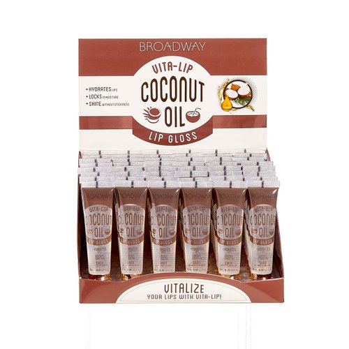 Broadway Vita-Lip Clear Lip Gloss Coconut (48 pcs)