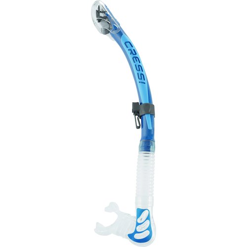 Cressi Alpha Ultra Dry Snorkel - Blue/Azure