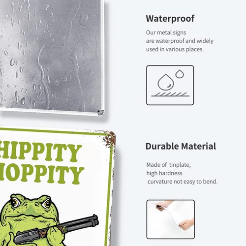 Frog Room Sign Funny Metal Tin Signs Vintage Bedroom Door Decor Hippity Hoppity Get Of My Property Sign No Trespassing Signs Warning Sign Retro Frogs Home Wall Decor For Home Room Rules Sign 8 X 12 In