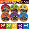 60Pcs Monster Truck Birthday Plates Monster Truck Party Decorations Truck Theme Paper Plates Truck Themed Birthday Party Supplies 7 inch Disposable Dessert Plates for Racing Car Birthday Party Favors