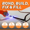 Bondic Pro UV Resin Kit Liquid Plastic Welding Kit, Super Glue, Plastic Repair for Home, Jewelry Glue Adhesive Epoxy Ultraviolet UV Glue for Glass Light