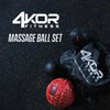 4KOR Massage Lacrosse Ball Set - Trigger Point Ball - Muscle Relief for Back, Neck, Shoulder, Foot Pain - Fitness Massage Balls - Physical Therapy for Deep Tissue Myofascial Release - Grippy Surface