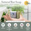 Blue Moon Elise Rosemary Mint Bar Soap for Men and Women, Made with Organic Ingredients, Handmade in the USA, Moisturizing and Therapeutic for Face/Body, Soap Bar for Sensitive Skin