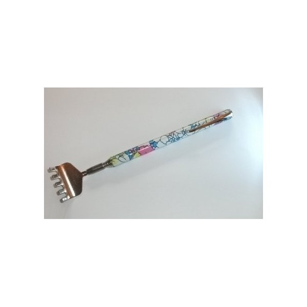 Floral Telescopic Backscratcher w/ Pocket Clip