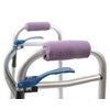 Universal Walker Hand Grip Covers - Luxurious Soft Fleece with Sculpted Memory Foam Cores (Playful Purple)