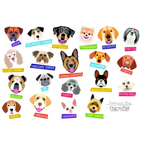 Tervis Triple Walled Flat Art Dogs Insulated Tumbler Cup Keeps Drinks Cold & Hot, 30oz Legacy, Stainless Steel