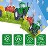 littkeef cliaet 3 Pack Tractor Party Tablecloth Tractor Plastic Table Cover Green Tractor Party Decorations Disposable Tractor Time Party Table Covers Farm Themed Birthday Party Supplies,54 x 87 in
