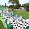 PTECDROTS 4Pcs Soccer Tablecloths, Soccer Pattern Party Table Cover, Rectangular Grass Tablecloths for Kids Soccer Theme Fan Sports Event Game Day Soccer Birthday Party Supplies, 51 x 86.6 Inch