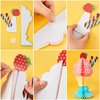 Outus 8 Pcs Tissue Ice Cream Honeycomb Sundae Table Centerpiece Ice Cream Party Decorations for 50s Themed Ice Cream Sundae Theme Party Supplies