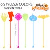 CHHOEAV 36pcs Halloween Party Favors Sticky Hands, Spider Web Skull Bat Stretchy Sticky Toys For Boys Girls, Birthday Party Supplies, Non Candy Halloween Treats Goodie Bag Stuffers