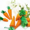 Orange Hamster Chew Toys Rabbit Bite Grind Teeth Toys Corn Carrot Woven Balls Small Animal Chew Toys for Rabbit, Bunny, Guinea Pig Small Animal Toys