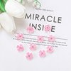 10 Pcs Small Flower Hair Clips with Rhinestone Mini Clover Cute Hair Pins Wedding Bridal Hair Accessories Decorative for Fine Hair Barrettes for Girls Women(Pink)